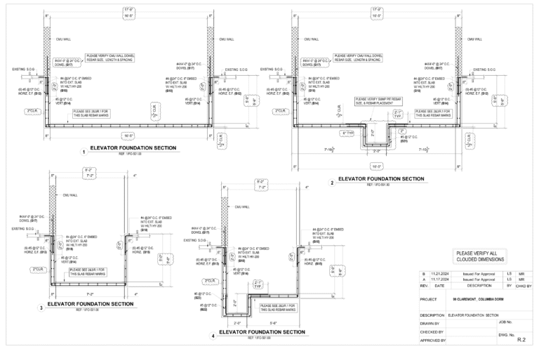 Concrete Rebar Stair Engineering and Shop Drawings