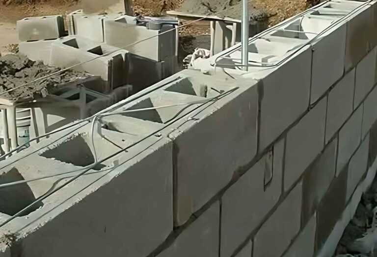 Masonry Shop Drawing of CMU Wall Corner