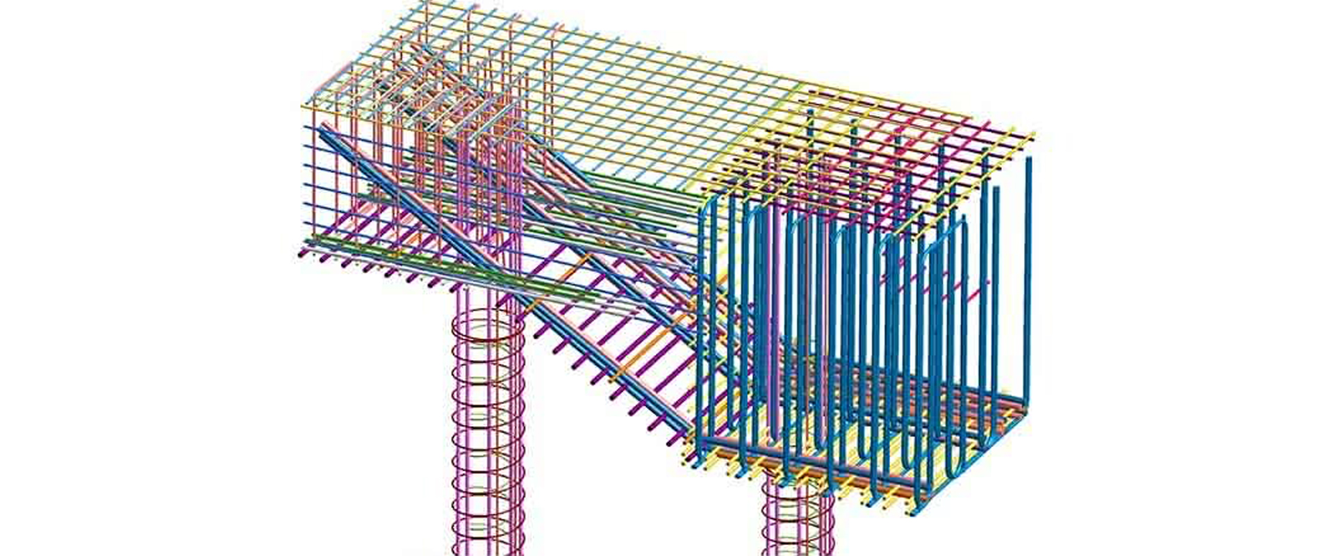 Rebar Shop Drawing of Columns and Beam
